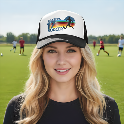 Custom Retro Soccer Mom Trucker Hat – Personalized Team Number Cap