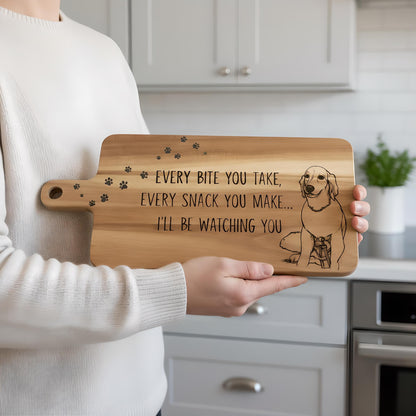 Custom Dog Photo Cutting Board | Personalized Pet Engraved Board | Funny Dog Lover Gift