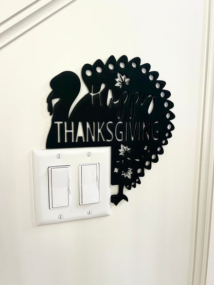 Thanksgiving Door Corner Sign, Fall Decor, Happy Thanksgiving Sign, Turkey Fall Decor