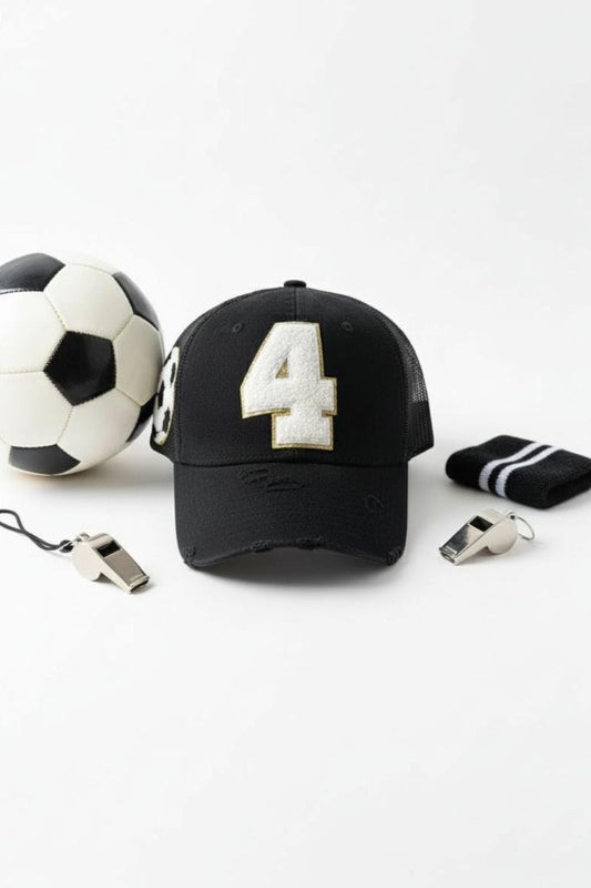 Custom Soccer Mom Trucker Hat with Number Patch