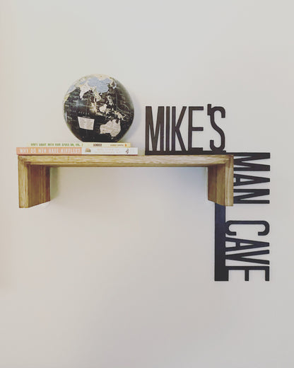Personalized Man Cave Door Corner Sign | Custom Name Man Cave Decor | Gift for Him