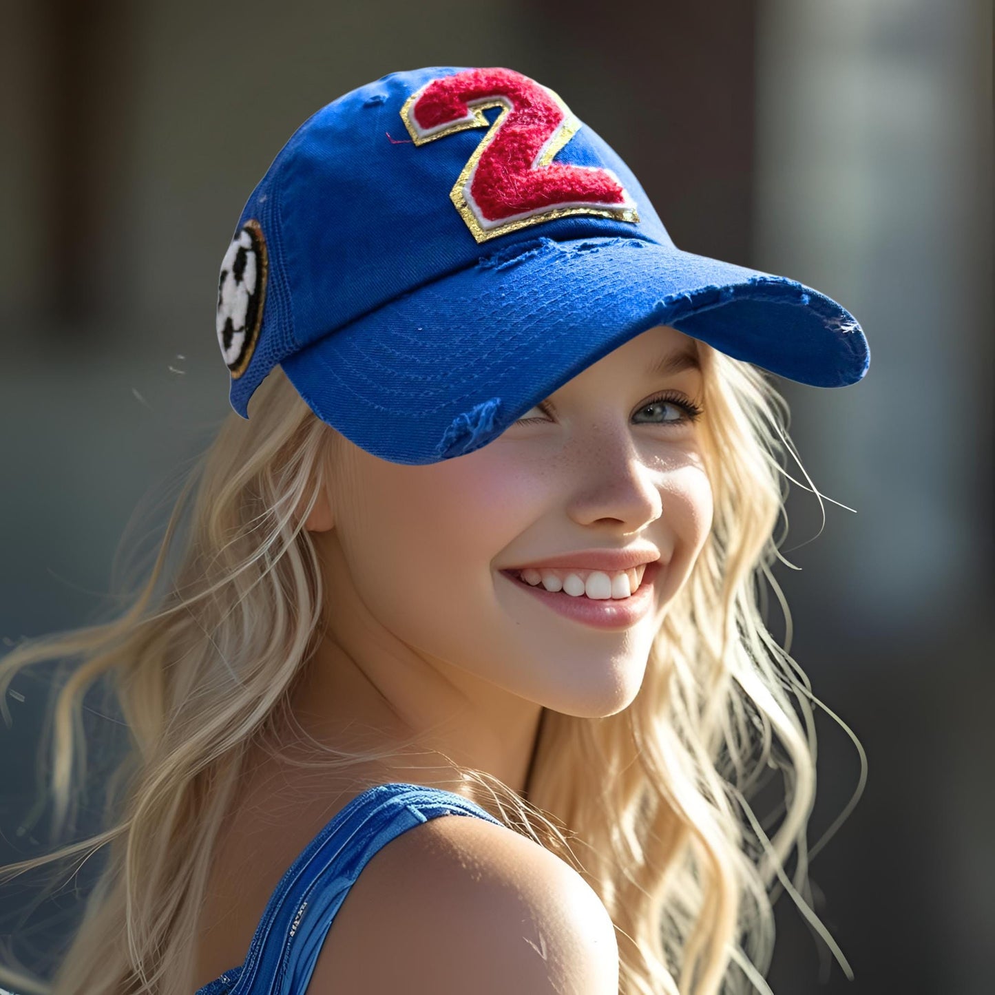 Custom Soccer Mom Trucker Hat with Number Patch