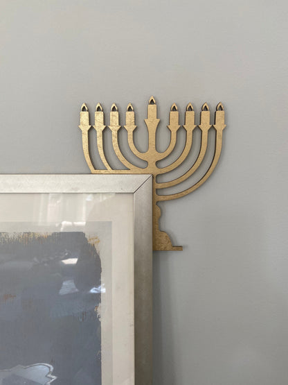 Happy Hanukkah Door Corner | Hanukkah Decor with Star of David, Menorah, and Dreidel |  Hanukkah Decorations