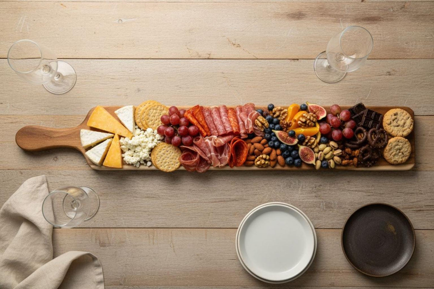 Long Charcuterie Board Guide | Engraved Cheese Board for Entertaining | Personalized Serving Board