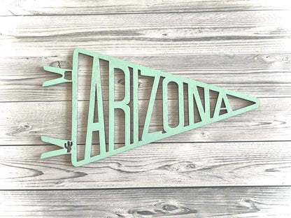 Custom Name Pennant Flag | Personalized Wall Flag Decor | College State Banner Gift