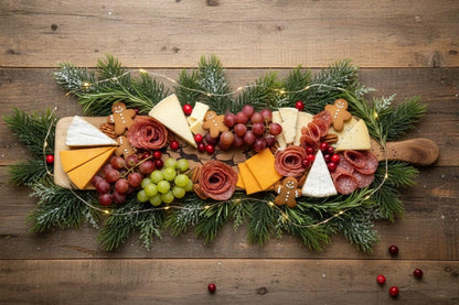 Santa Charcuterie Board | Christmas Grazing Board with Reindeer | Personalized Holiday Serving Board