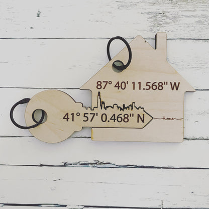 Chicago Skyline Keychain | Realtor Closing Gift | Personalized Housewarming Gift