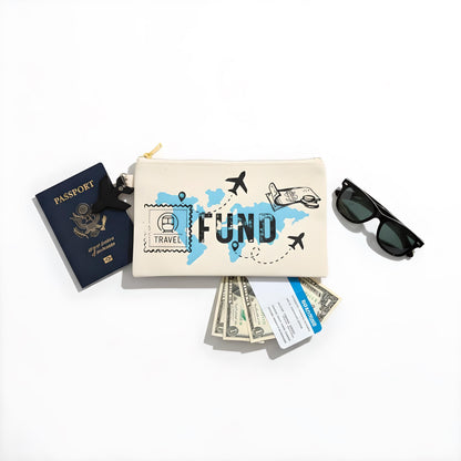 Travel Fund Makeup Bag | Rhinestone Cosmetic Bag | Travel Gift for Women & Bridesmaids