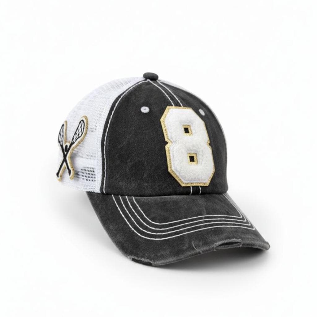 Personalized Lacrosse Mom Hat with Number Patch