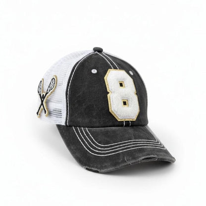 Personalized Lacrosse Mom Hat with Number Patch