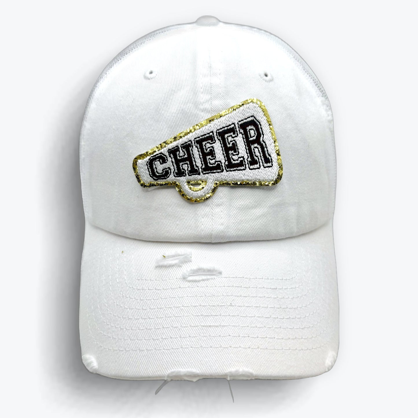 Cheerleading Patch | Megaphone Iron On Patch | Glitter Cheer Patch for Bags & Ja