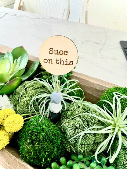 Funny Plant Signs | Plant Lover Gift | Houseplant Decor Tags with Quotes