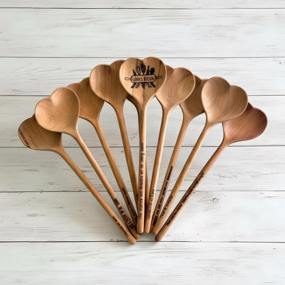 Personalized Engraved Wooden Spoon – Custom Monogram or Funny Saying Kitchen Gift