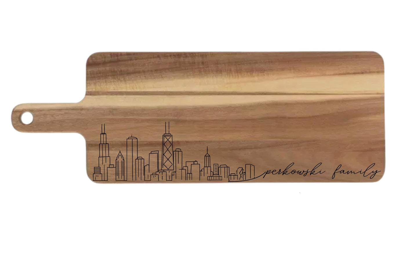 Custom Skyline Cutting Board | Personalized City Engraved Board | Realtor Closing Gift