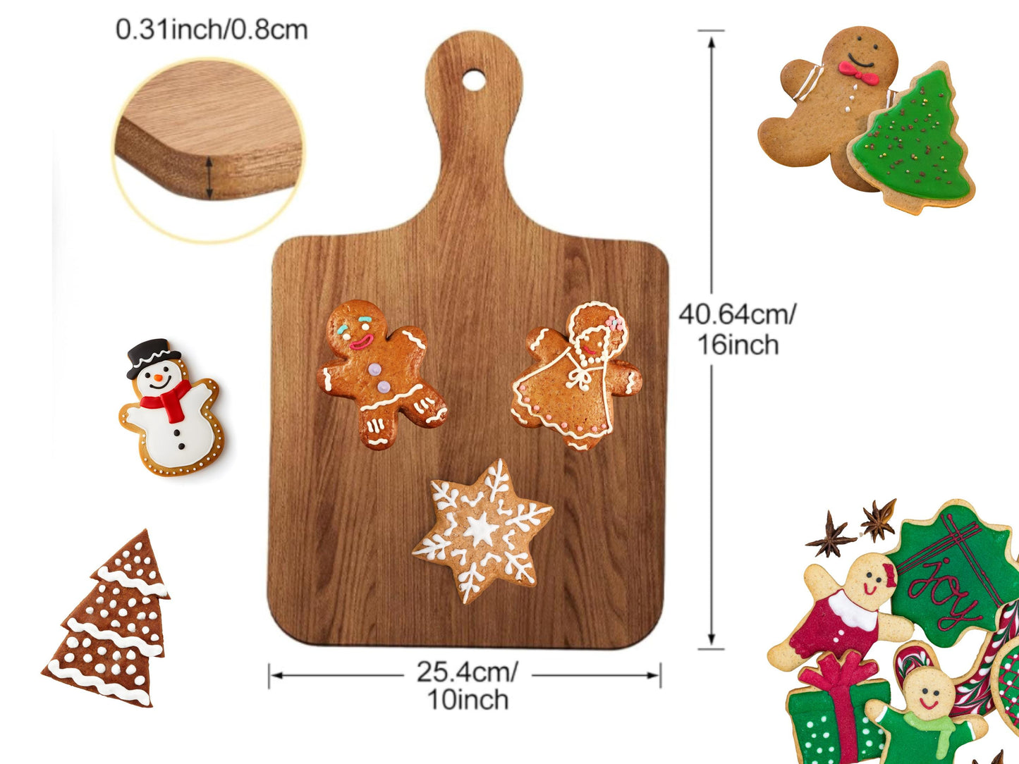 Personalized Cookies for Santa Board | Christmas Eve Cutting Board with Kids Names | Santa Tray