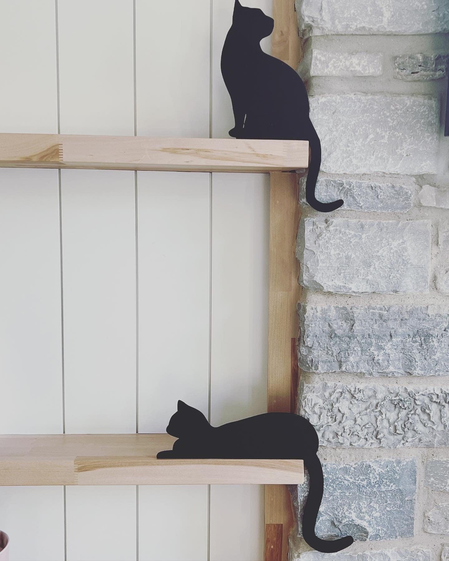 Black Cat Decor, Cat Door Corner Sign, Kitty Cat Door Corner, Cat Gift Ideas, For the Cat Lover Gift, Cat silhouette