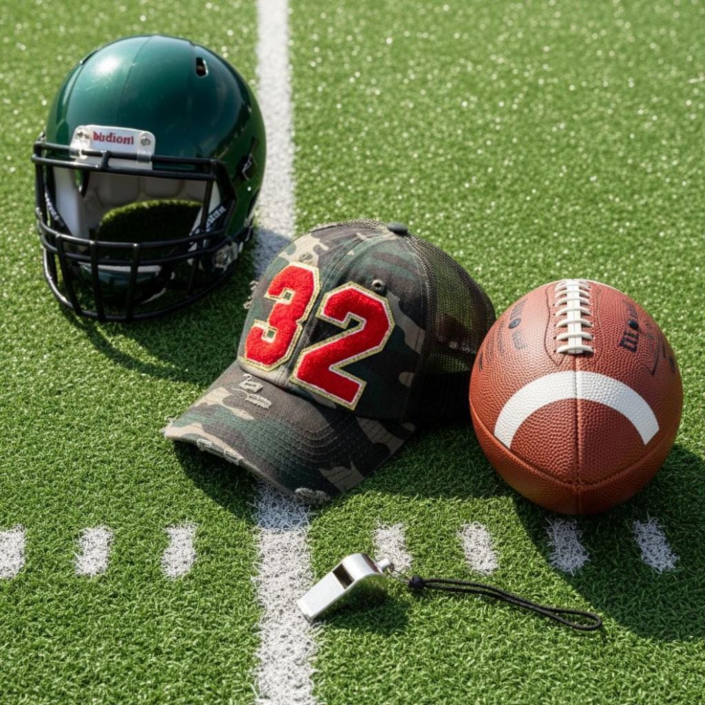 Custom Football Mom Trucker Hat with Number Patch