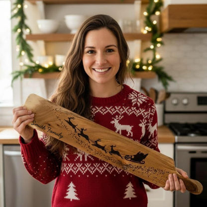 Santa Charcuterie Board | Christmas Grazing Board with Reindeer | Personalized Holiday Serving Board