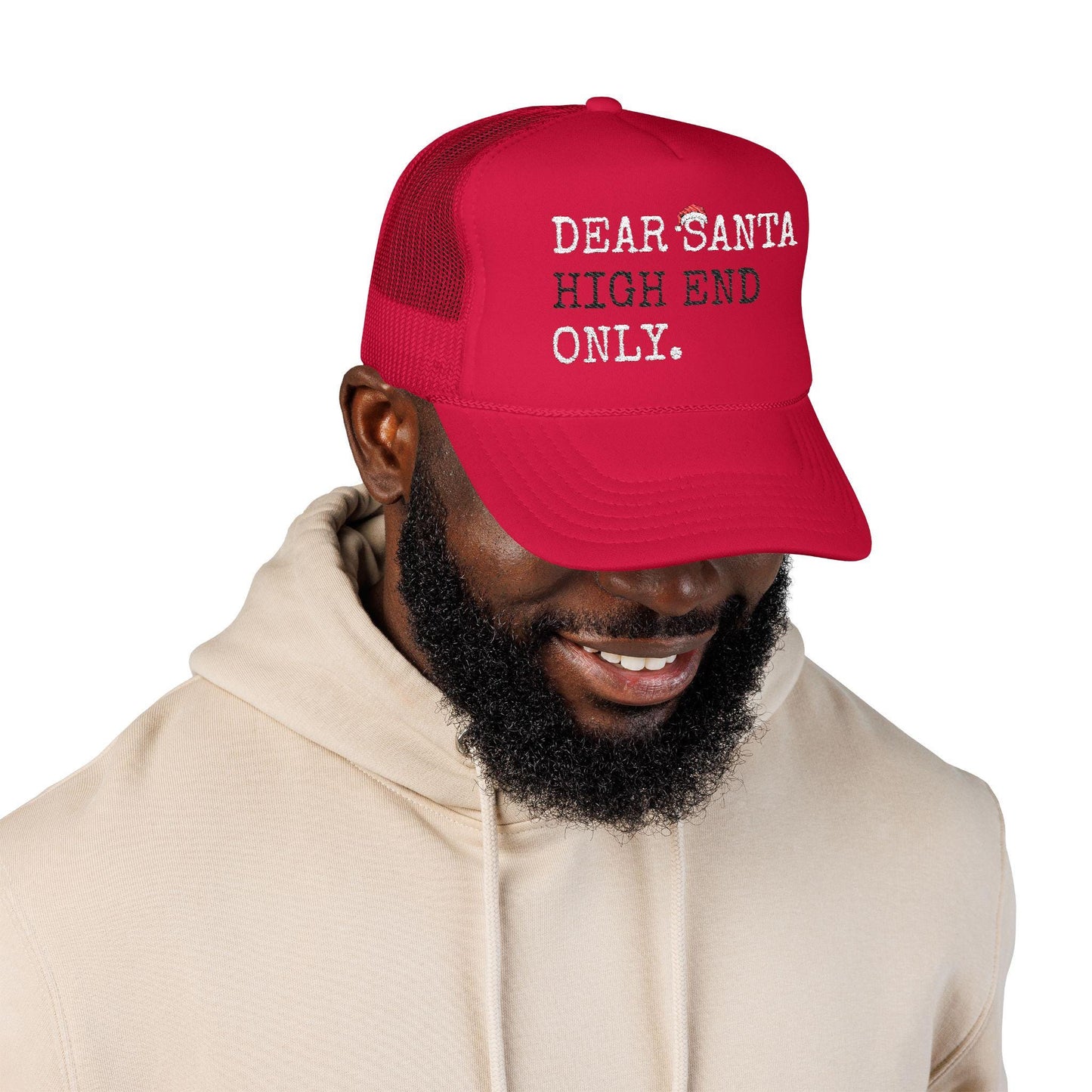 👉 Dear Santa High End Only Trucker Hat – Funny Christmas Hat