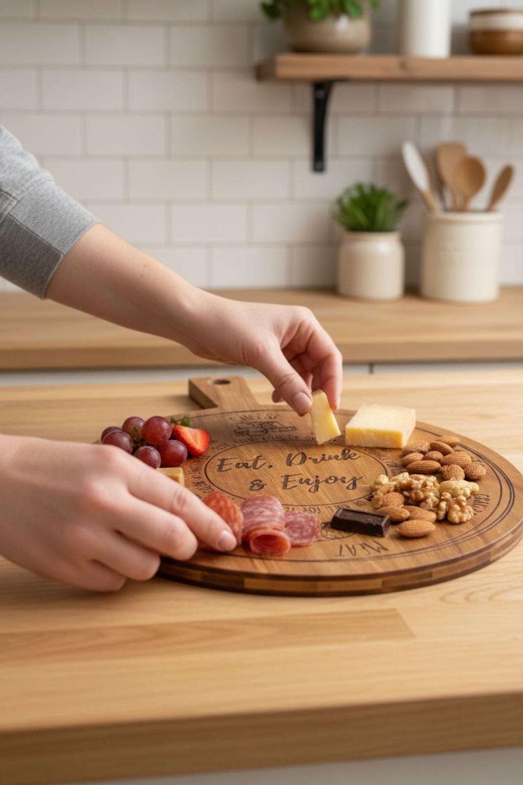 Charcuterie Board Guide | Engraved Cheese Board for Beginners | Personalized Serving Board