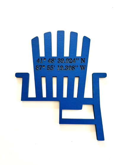 Personalized Adirondack Chair Sign | Lake House Decor | Custom Welcome Corner Sign