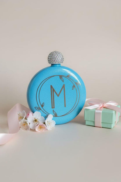 Personalized Glitter Flask | Bridesmaid Gift Flask | Custom Bachelorette Party Favor