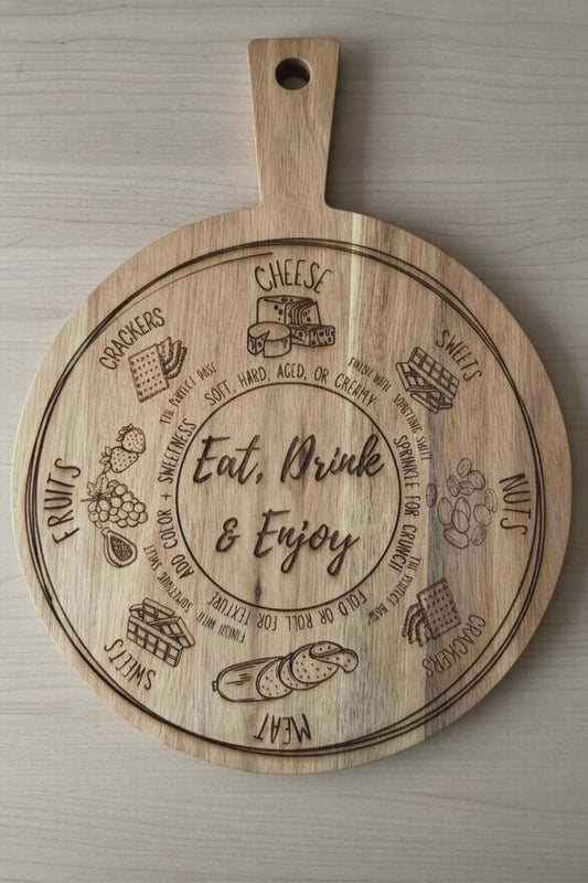 Charcuterie Board Guide | Engraved Cheese Board for Beginners | Personalized Serving Board